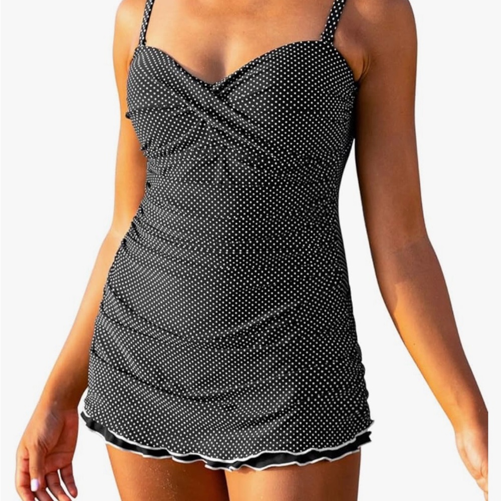 Black Polka Dot Swimsuit